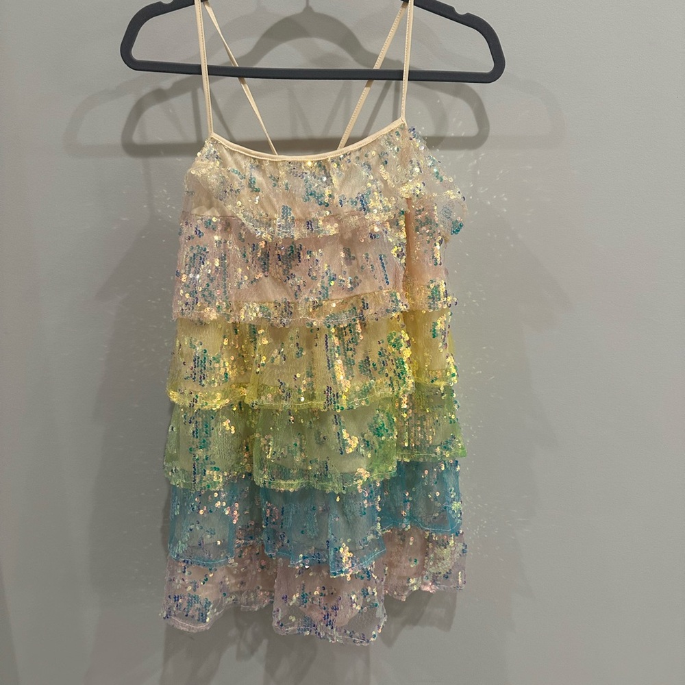 Storia multicolored sequin mini dress